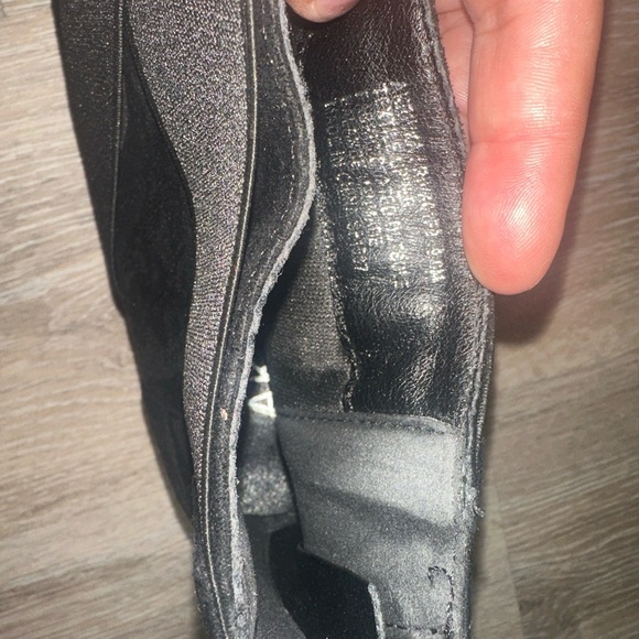 Ann Klein Solid Black Block Heel Closed Toe Suede Boots Zip Up Size 9 - Picture 9 of 16